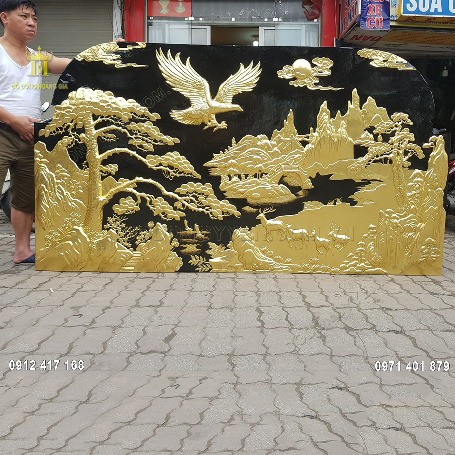 Tranh Đồng Đại B&agrave;ng Tung C&aacute;nh D&aacute;t V&agrave;ng 9999 2M47